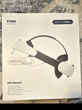 Kiwi H4 Boost Head Strap Replacement for Meta Quest - White and Black